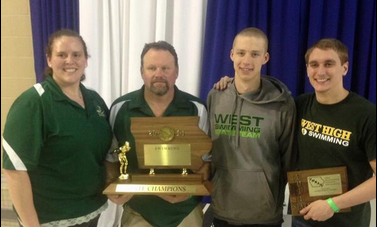 West reacts to boys swim team winning state championship
