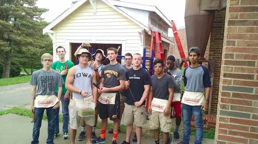 Students complete shed for West teacher