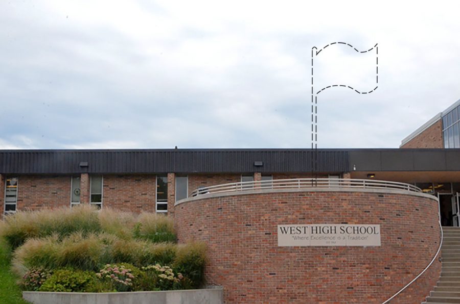 West High flagpole goes incognito