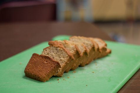 EATS Club starts every meeting with a snack, this time it was banana bread.