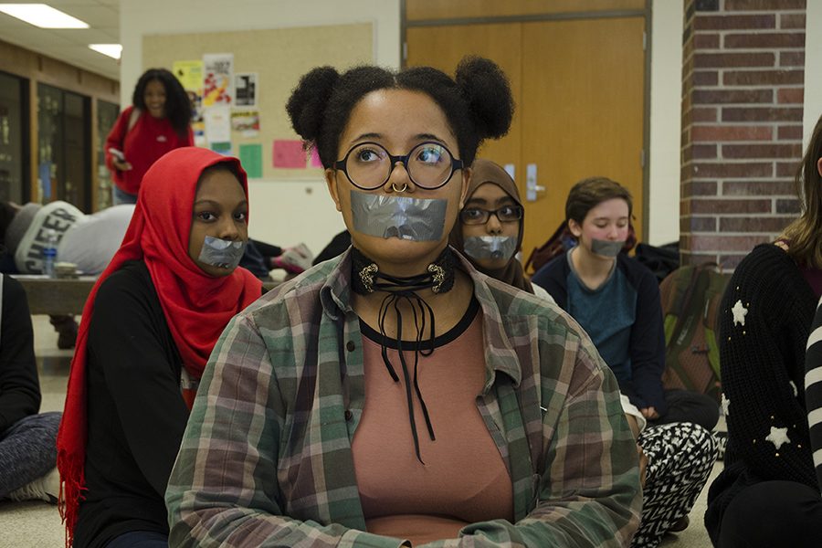 Anaya McCutcheon '17 voices her ideas without saying a word.