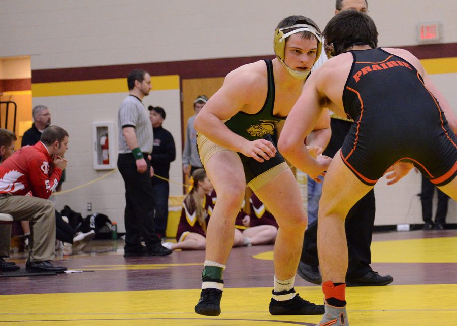 Carter Rohweder 17 wins the District 5 wrestling tournament to advance to his third Iowa High School State Wrestling Championships. (Feb. 11, 2017)