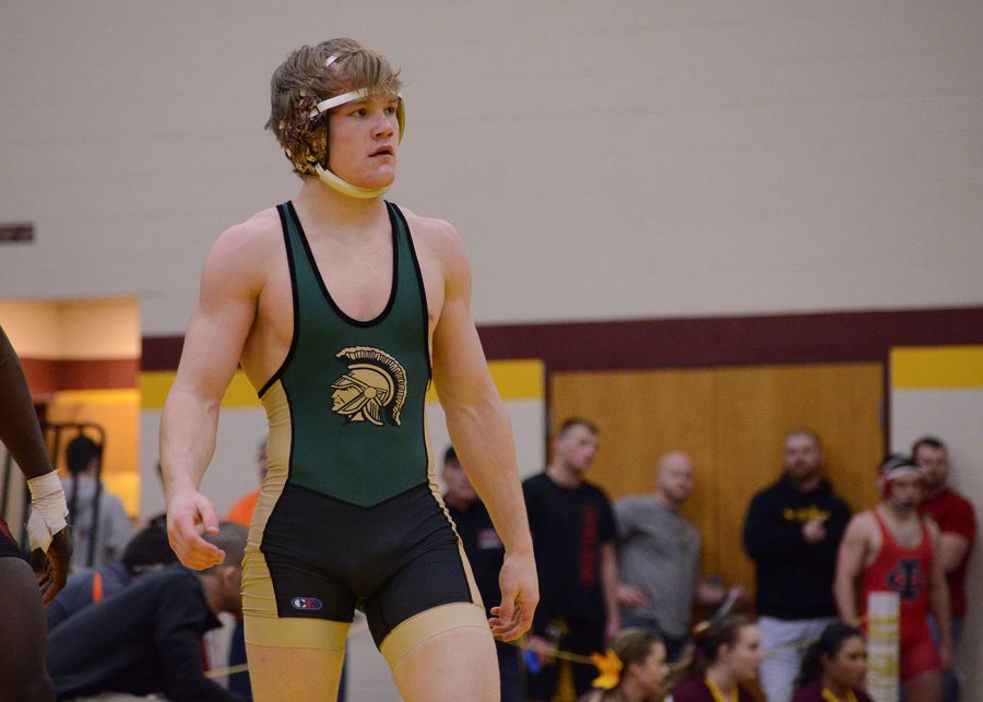 Nelson Brands '18 wins the District 5 wrestling tournament and will enter the Iowa High School State Wrestling Championships as the top ranked wrestler at 152 pounds in Class 3A.