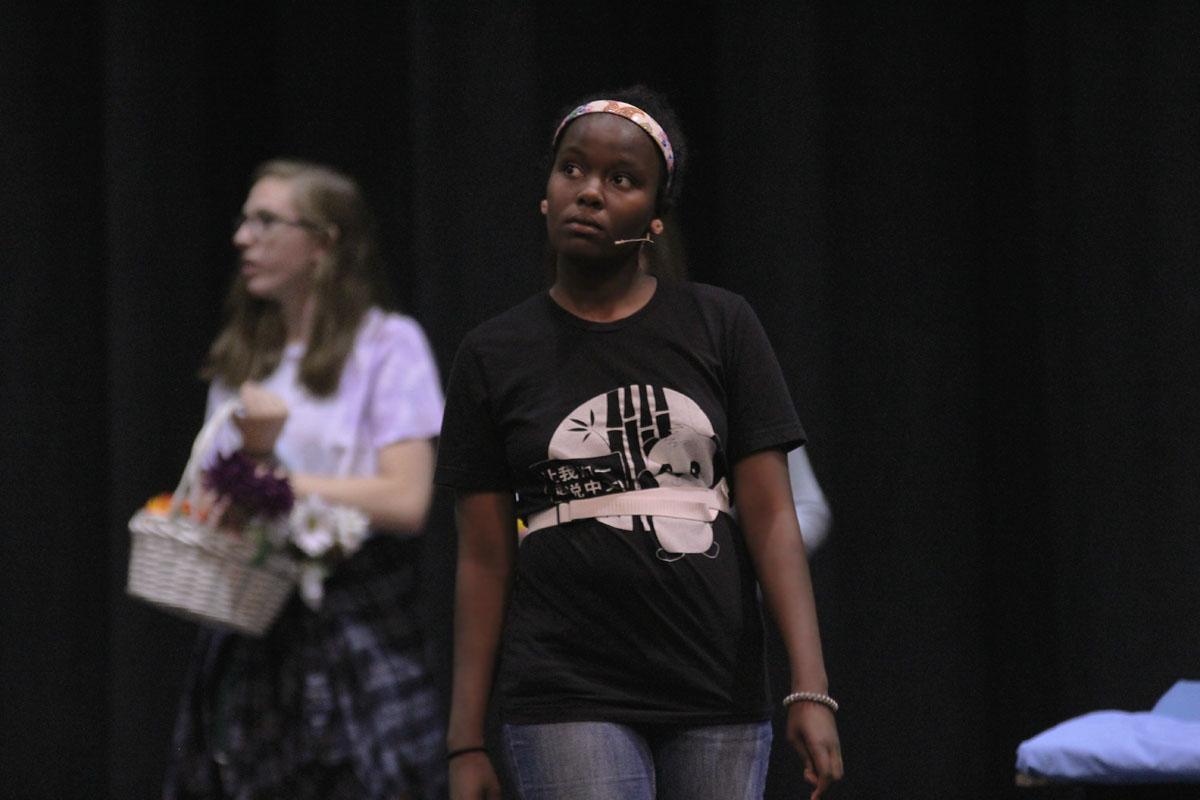 Eman Elsheikh '18 practices her solo on Monday July 24.