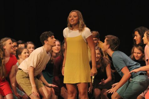 Pieper Stence 18 performs as the lead in the last act of the Summer Showcase during dress rehearsal on Thurs., July 27. When asked what her favorite part about the Summer Showcase Stence said, “[I like] being able to perform with so many great performers!” 