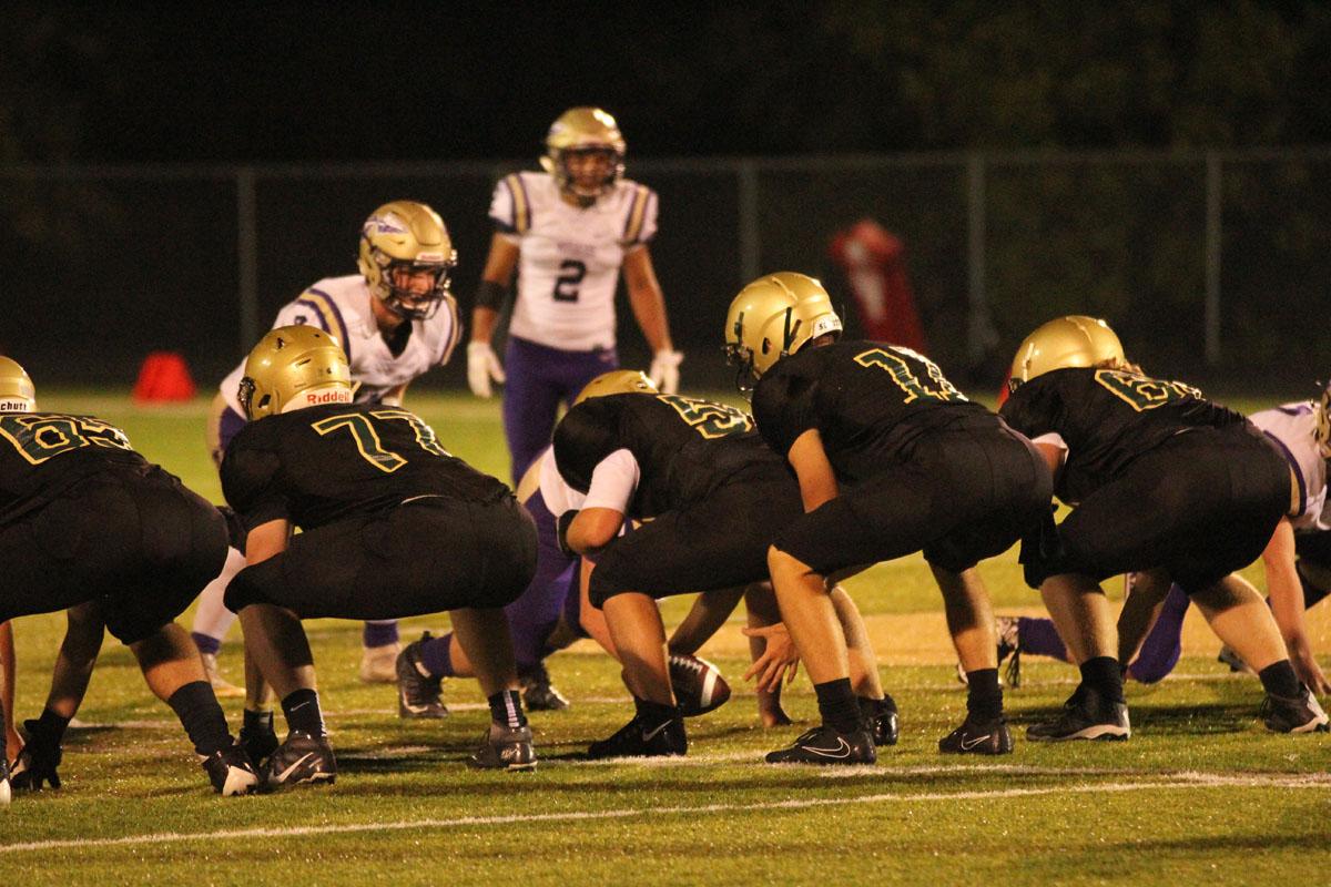 Joey Kuehn '19 gets ready to call for the ball on Friday, Sep. 1. 