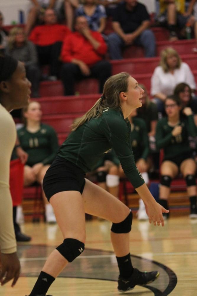 Liz Walters '18 bumps the ball towards City's side on Tuesday, Sept. 5. 