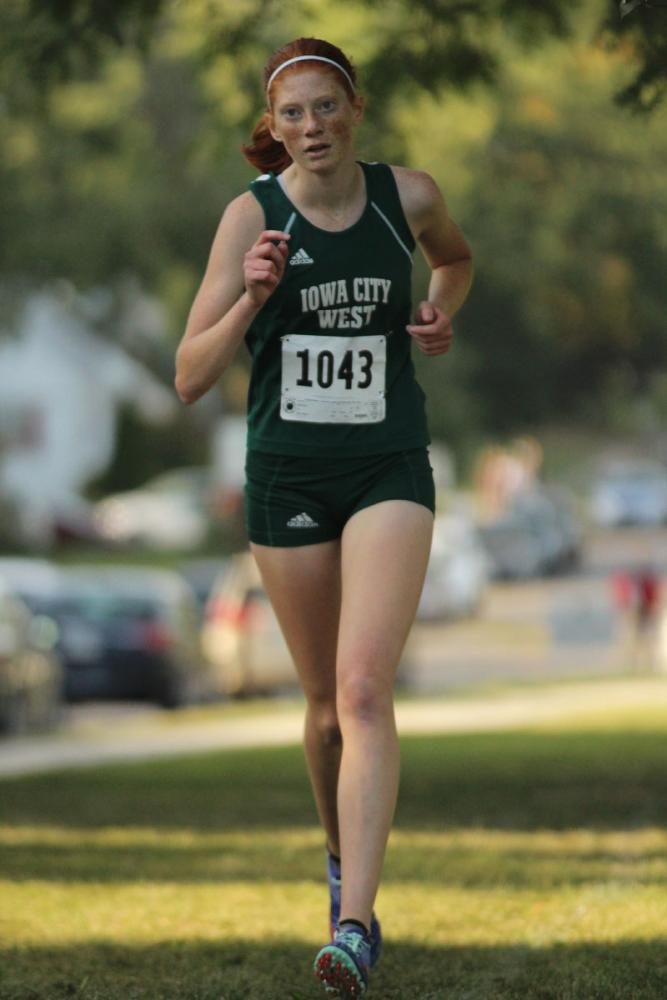 Claire Ronnebaum '18 leads the pack of the JV race. She placed 5th with a time of 21:35 on Thursday, Sep. 7. 