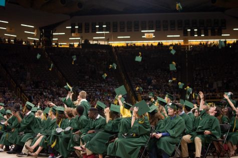 The graduating Class of 2017, the second graduating class for which Dr. Shoultz was the principal. (File Photo)