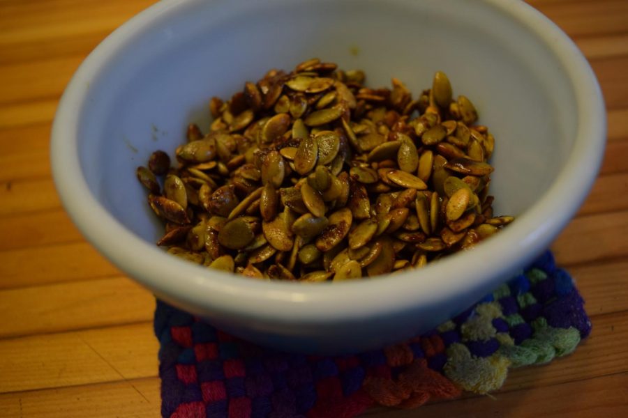 The finished seeds are perfect for a midday snack.