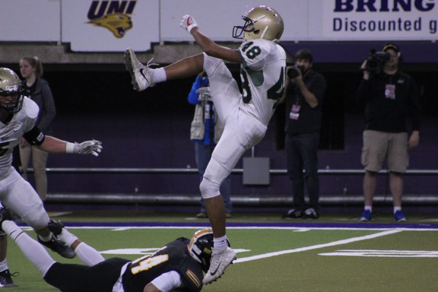 Marcus Morgan '21 punts the ball on Friday, Nov. 10.