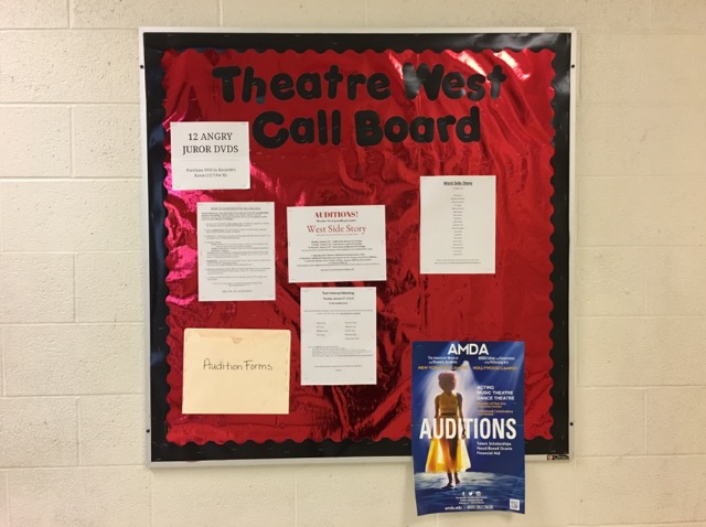 Theatre West released callbacks for West Side Story today on the call board. 