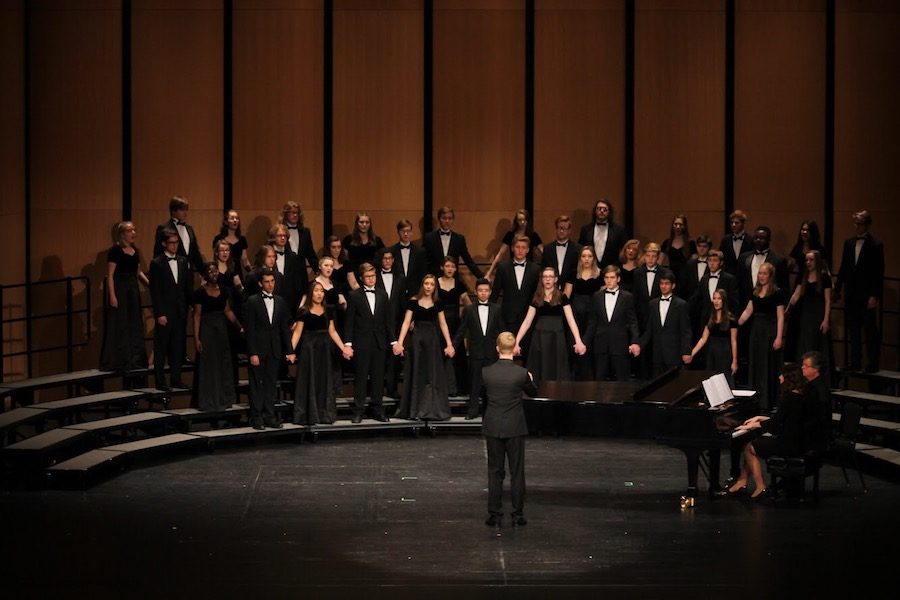 West Singers kick off their performance at ACDA on Friday, Feb. 16.