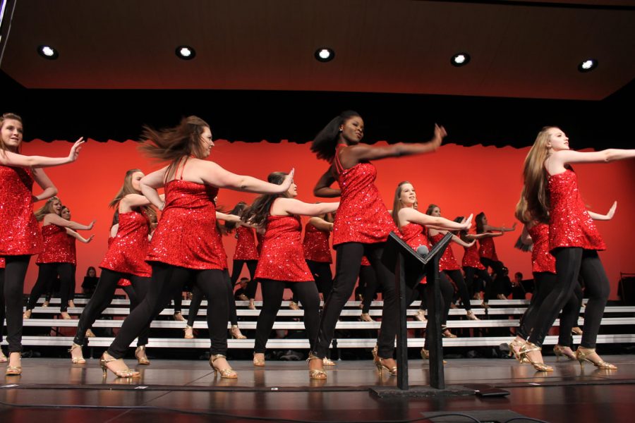 The Showtime girls perform their girls' song "Something Better" at Dollars for Scholars at Liberty High.
(Lauren Ernst)