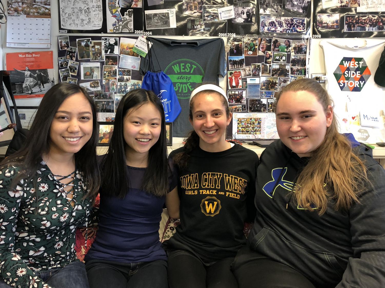 2018 Emerging Journalists: Anjali Huynh '19, Jenna Wang '20, Deniz Ince '19 and Kara Wagenknecht '19.