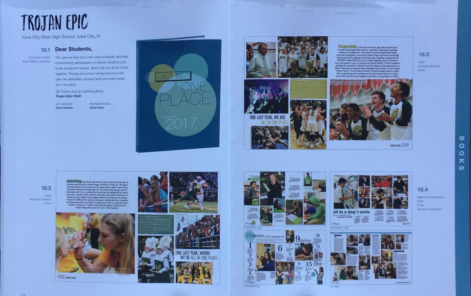 The Jostens Look Book featured the 2017 West High yearbook.