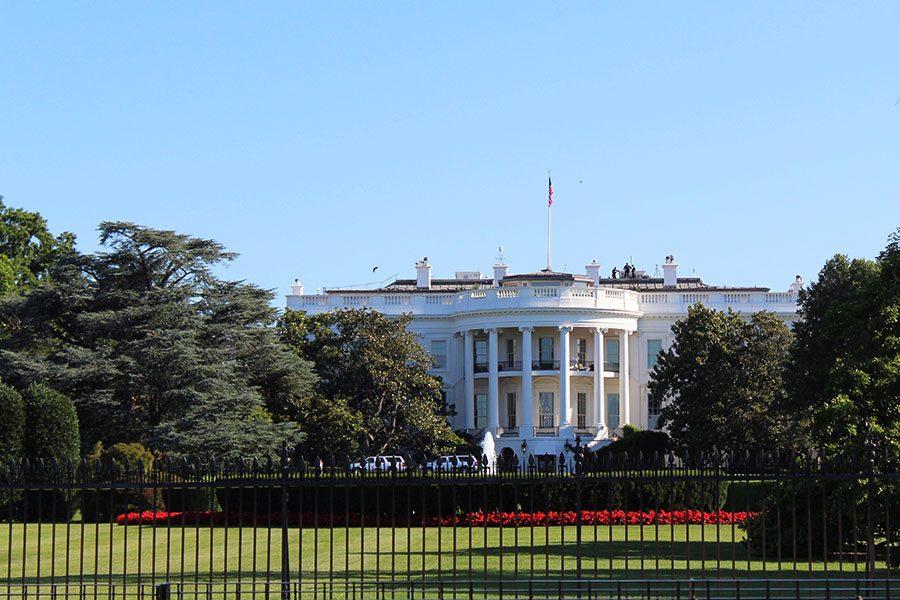 The South Lawn of the White House, the summer after Donald Trump was elected president.