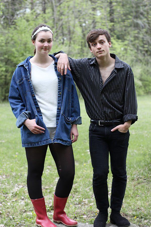 Alyson Kuennen '18 and Nick Pryor '18 stand together at Lake McBride on Saturday, May 12.