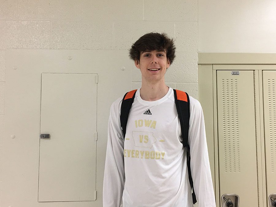 Patrick McCaffery 19 stands smiling as he elaborates on his campaign message on Monday, Sept. 24.