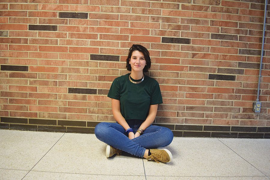 Cristina Cinotto 19 sits and smiles for a picture for the print addition of the exchange student article.