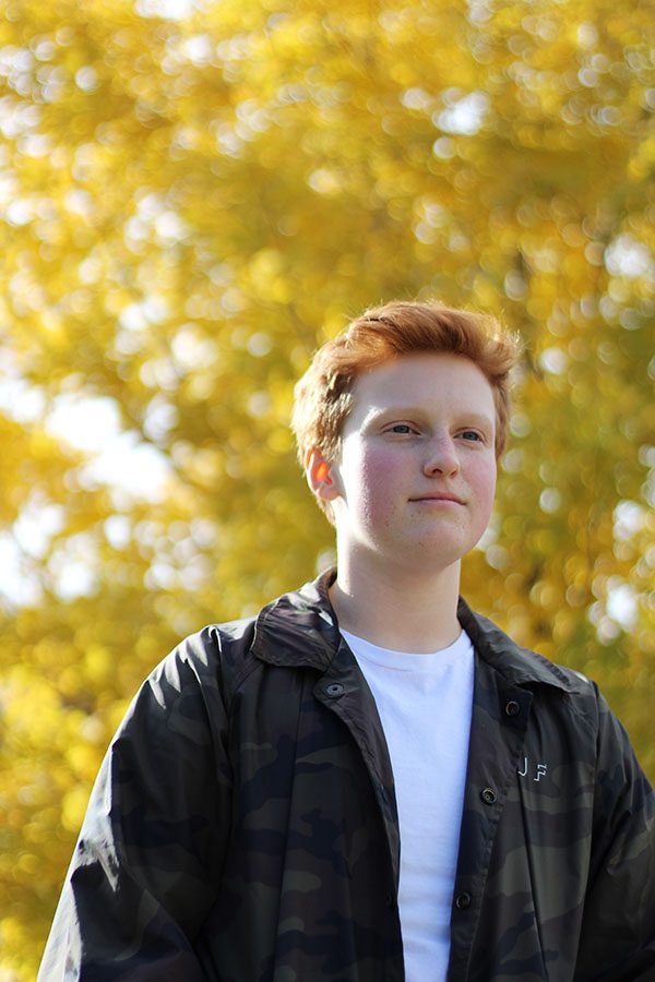 Aaron Lidral '19 poses for his portrait.