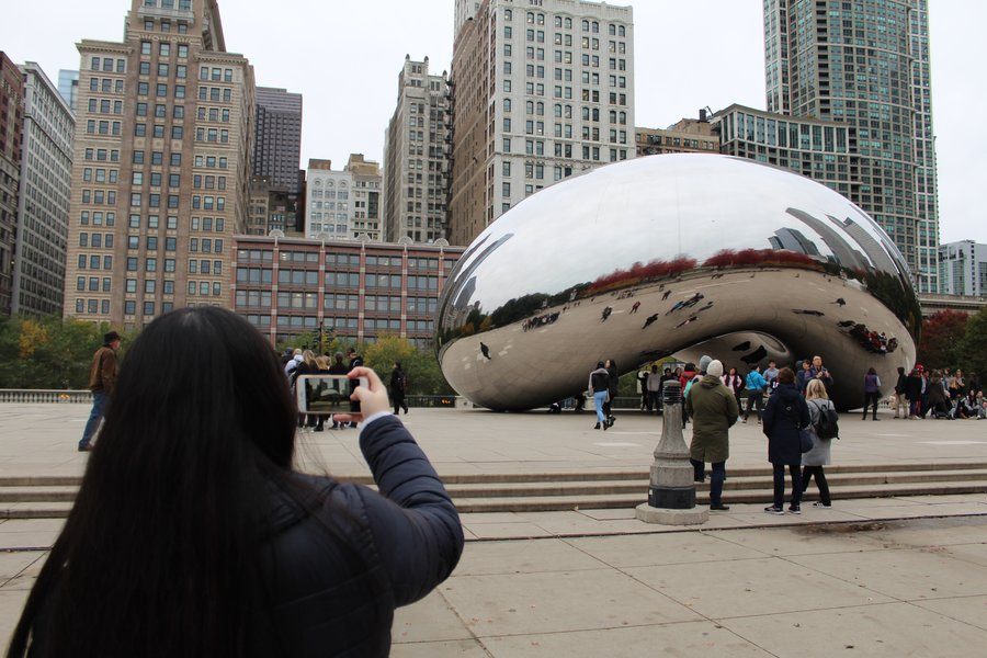 Co-Design Editor Lydia Guo '19 takes a photo of the Bean in Millennium Park during free time while at the convention.