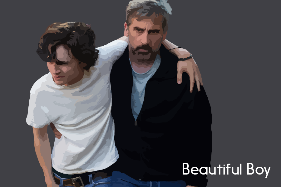 David Scheff (Steve Carell) carries his teenage son Nic (Timothee Chalamet) home after an overdose.