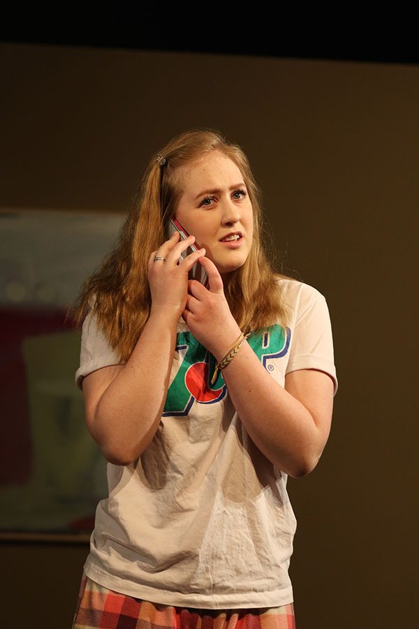 Marijke Nielsen '19 plays Max during "The end summer" drama play on Thursday, Jan. 10. 