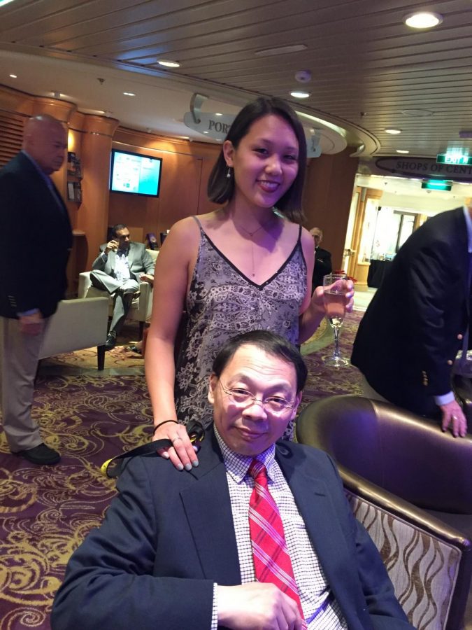 Shirley Wang 14 poses for a photo with her father, Lin Wang. Though he passed away, Shirley aspires to keep his memory close and find aspects of him in the world around her.