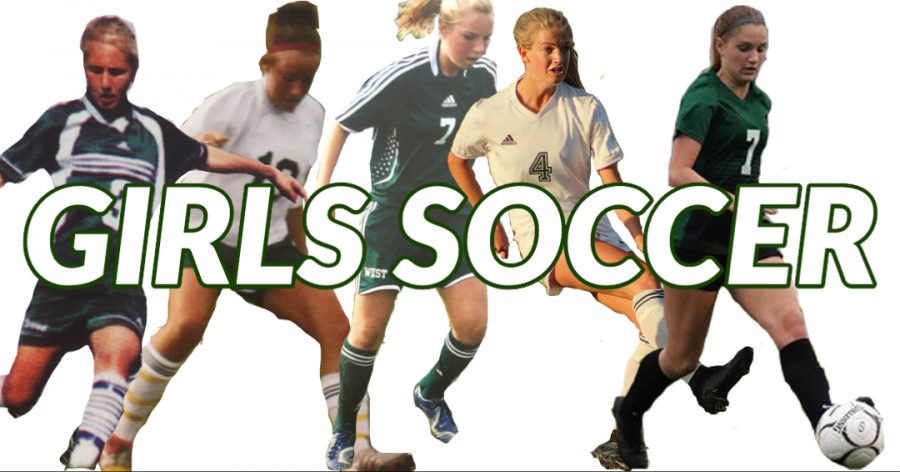 The girls soccer team has worn of variety of different uniforms over the past 20 years.