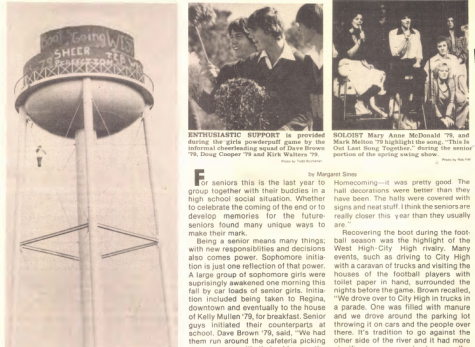 Looking Back: The dwindling of traditions and school spirit