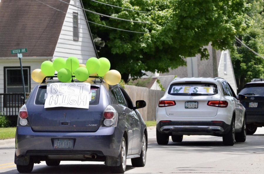 Many seniors decorated their cars for the senior car parade on May 31.