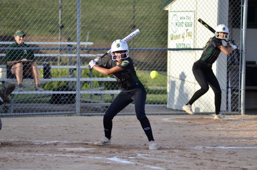 Tamiah Teran '23 watches a ball go by July 16. 