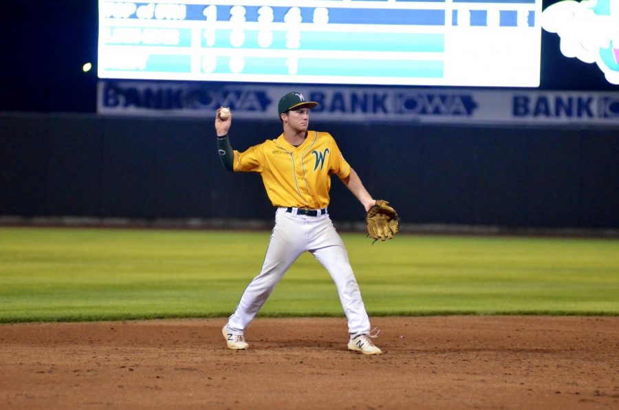 Collin Leavy '20 throws the ball in at Veterans Memorial Stadium on July 17. 