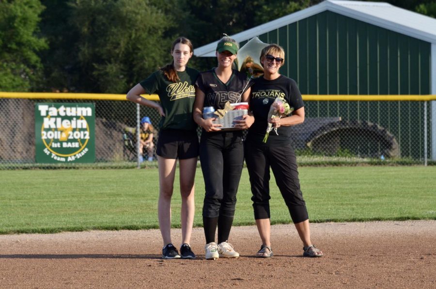 Senior Kate Sehr was recognized July 3 for senior night. 