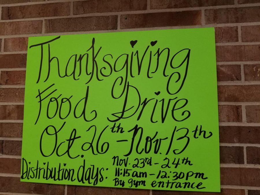 Thanksgiving food drive to end Nov. 13