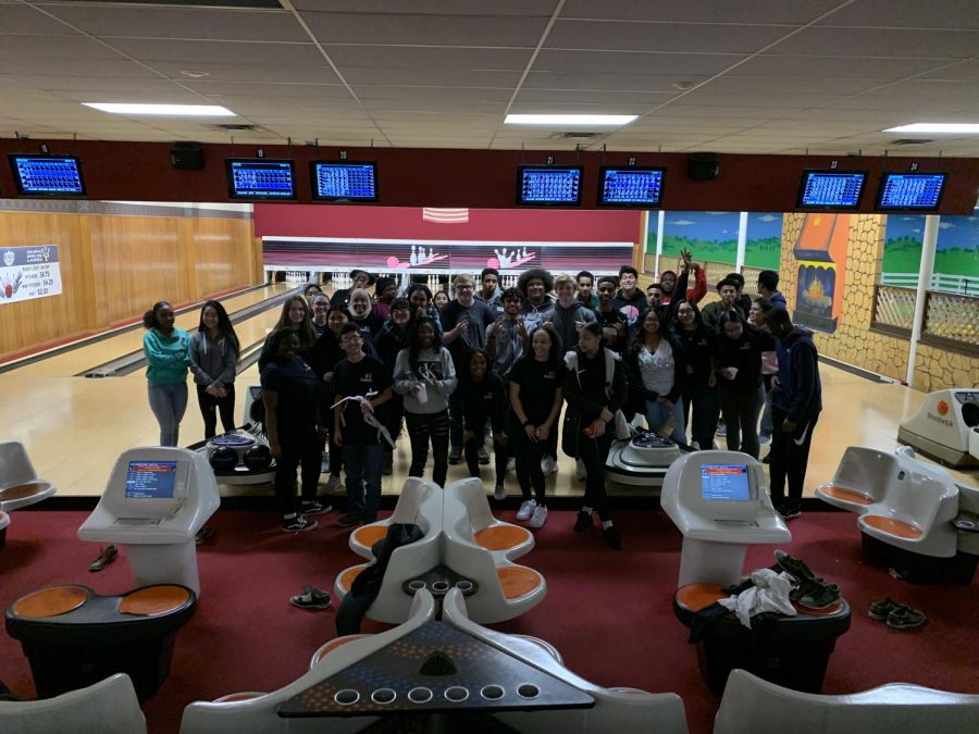 Academy members enjoy an outing to the local bowling alley as a treat. 