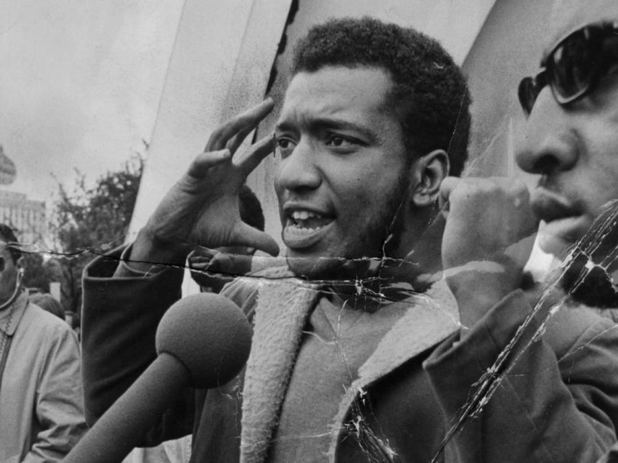 Fred Hampton delivers a speech in 1969.