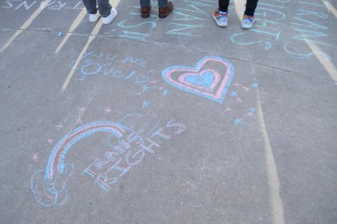 TDOV: Colorful chalk messages decorate the sidewalks. They are there as reminders that everyone matters. 