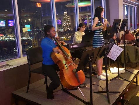 Cadenza performs at the Vue Rooftop in 2021 to raise money for charity. 