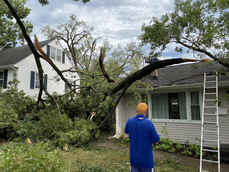 Damage from the Derecho.