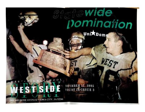 The Trojan football team highlights the front page of the Nov. 17, 1995 issue of the West Side Story.