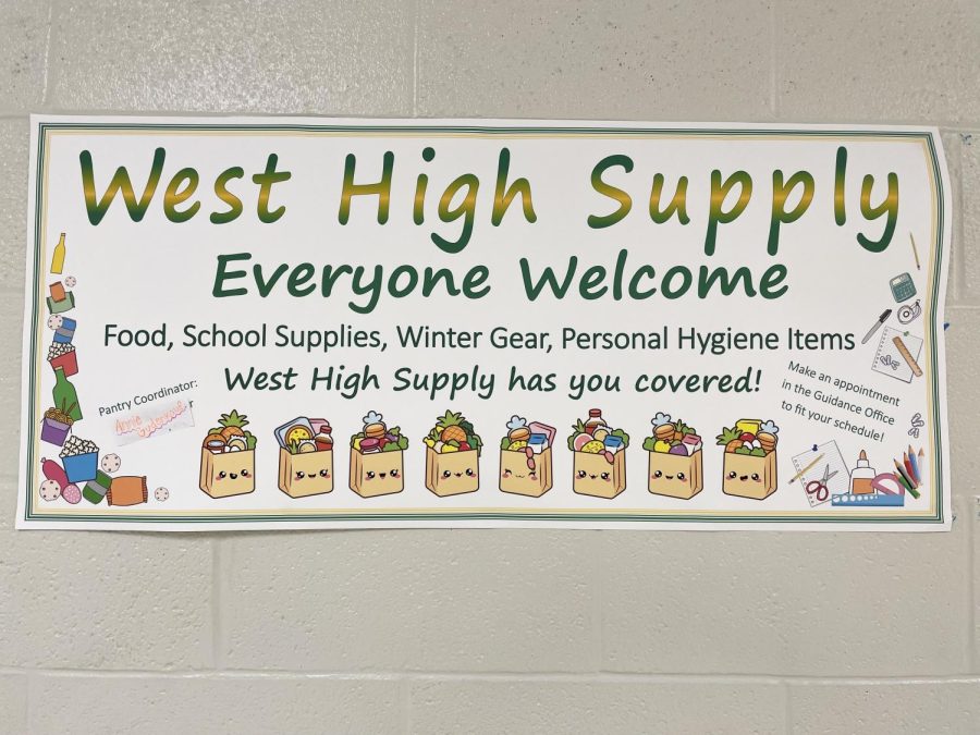 The West High Supply is a great resource for food, clothing, hygiene and more. See the office for more information. 