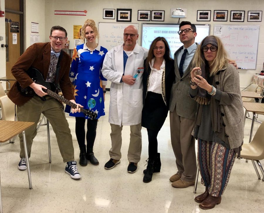 West High English teachers in 2019 dressed up as famous fictional teachers.