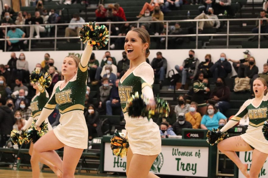 The Dance Team had their game faces on for the halftime show on Jan. 21. 