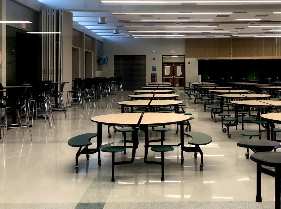 The+calm+before+the+storm.+A+look+at+the+cafeteria+before+students+rush+to+fill+it.+