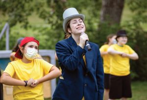 This photo of Charlie Bates ’25 was taken in the summer of 2021 when he performed in Seussical: The Musical.