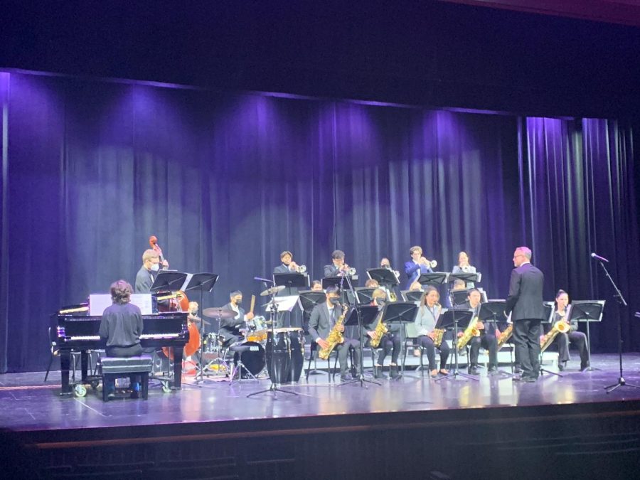 The West High Jazz Ensemble performs at the SEIBA Jazz Festival on March 5. 