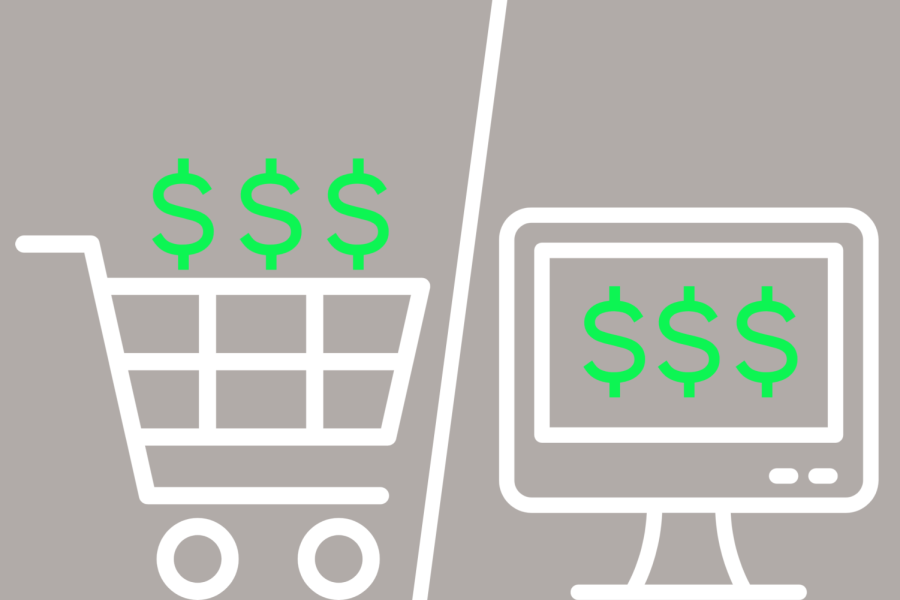 Shopping in person or online is a becoming big debate.