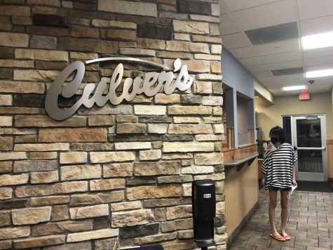 Jules Keranen '24 waiting for their fresh Culver's custard